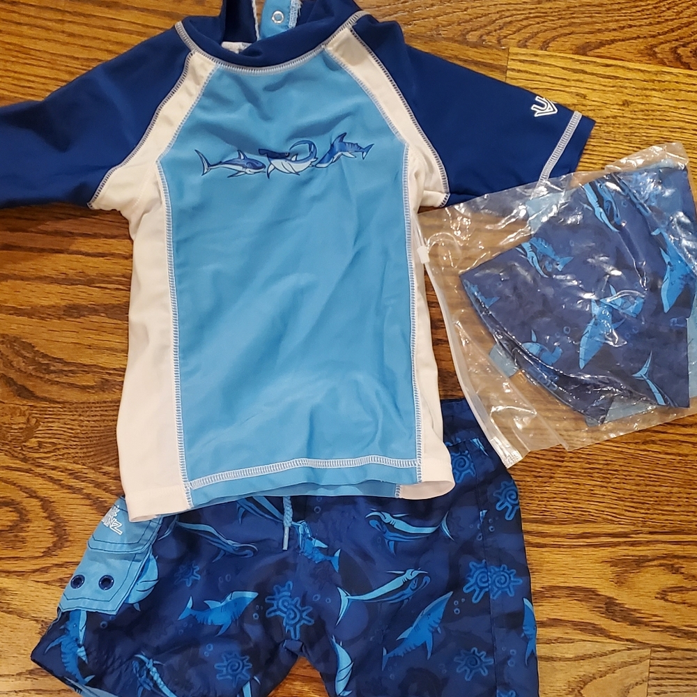Infant Bathing Suit with Hat